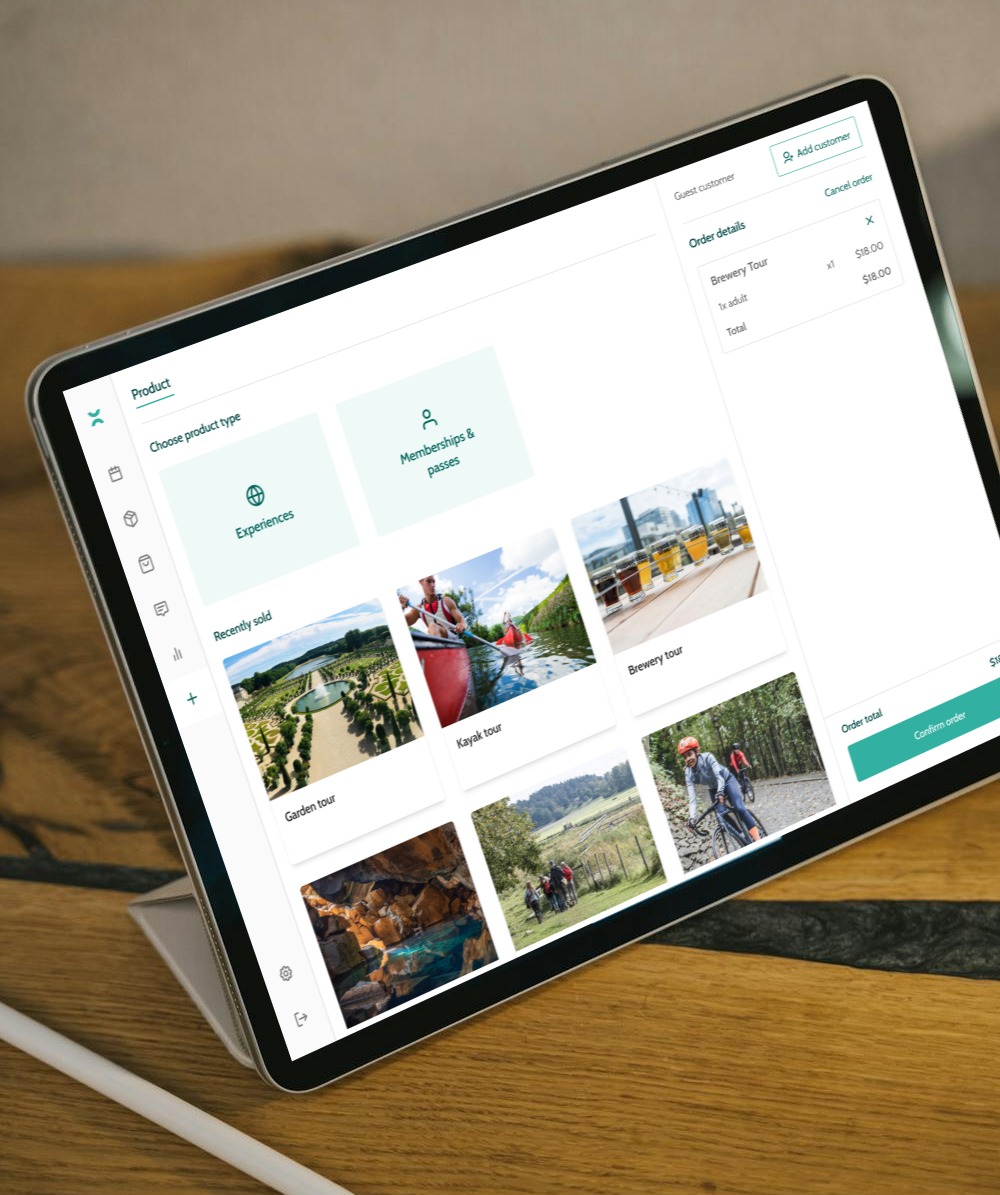 The online dashboard on Beyonk's tour booking system